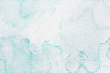 Soft Watercolor Blue Abstract Background