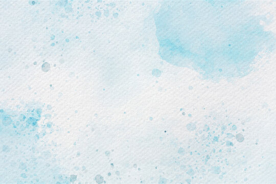 Soft Watercolor Blue Abstract Background