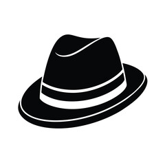 Fedora Hat Vector Sketch on White Background