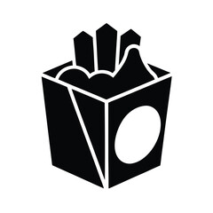 Takeaway Food Icon with Hand Holding Box