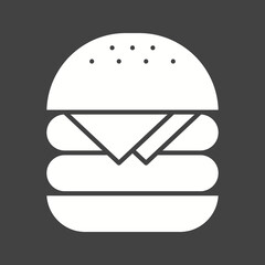 Burger icon vector image. Suitable for mobile apps, web apps and print media.