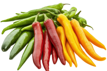 Fiery Cascade A trio of chilies merge into a vibrant color spectrum