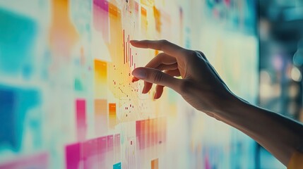 Interactive Data Visualization on Digital Display with Touch Gesture Control