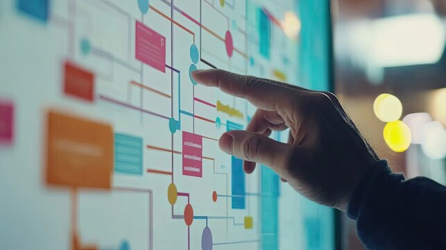 Interactive data exploration on a digital interface with touch input system