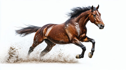 Fototapeta premium horse full power, colours, emotion, equestrian, equine, fast, free, freedom, mammal, mane, mare, moving, pet, power, purebred, race, run, speed, splash, strong, gallop, herd