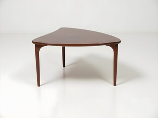 Chic small coffee table featuring triangular shape