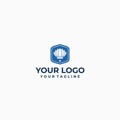 Maritime Industry Logo with Anchor and Waves