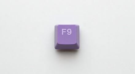 F9 Keycap on white background