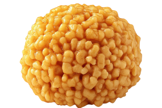 Golden sphere of tiny noodlelike forms a mysterious edible creation