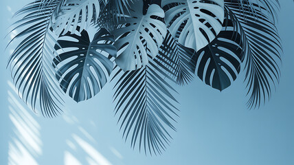 Minimalist Botanical Leaf Background