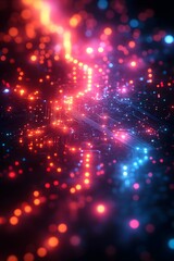 Obraz premium holographic screen, data visualization, abstract circuit board, minimal illustration, modern technology concept,