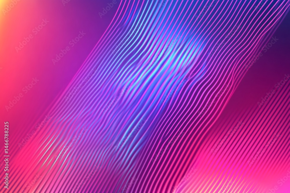 Poster abstract wavy lines background with vibrant gradient colors