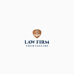 Elegant Law Firm Logo with Scales of Justice Icon