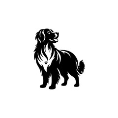 vector silhouette  of a dog