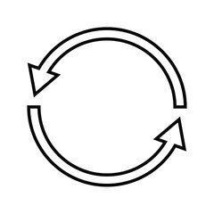 Refresh icon, repeat and reload arrow icon symbol convert button vector illustration.	
