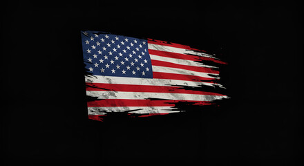 American flag with grunge effect . Patriot theme