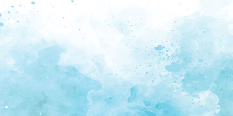 Soft Abstract Watercolor Background in sky and white with Smooth Fluid Motion for Banner and Web Use. Abstract watercolor paint background by teal color with liquid fluid texture for background, 