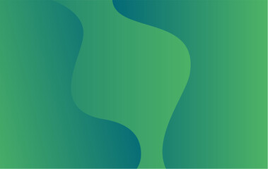 Aesthetic Green Gradient Wallpaper with Flowing Wave Pattern