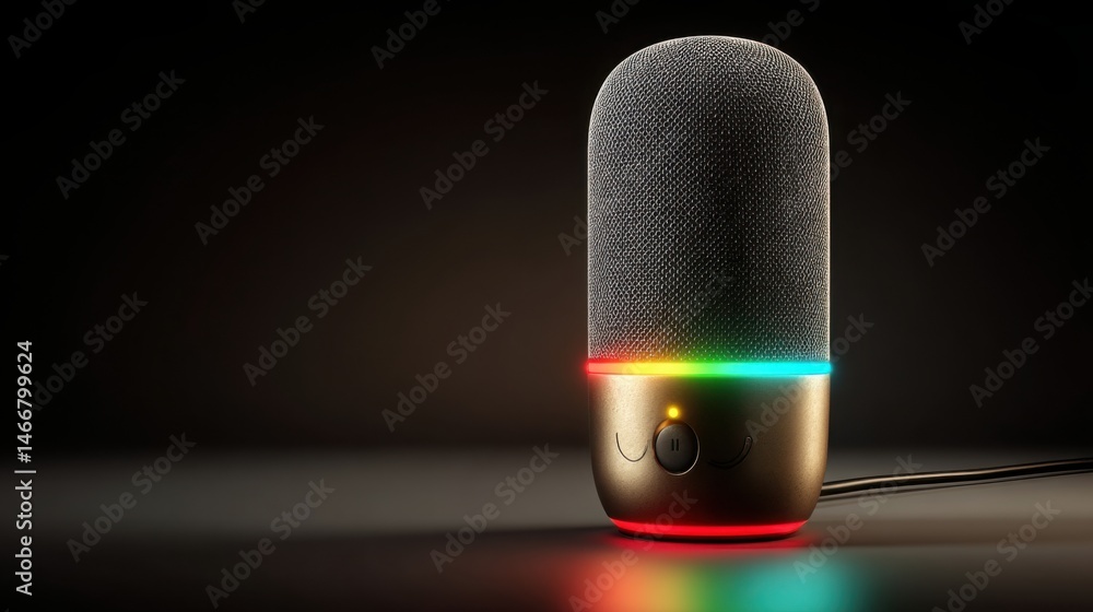 Poster professional automated tone map icon concept for ai voice calibration enhances audio quality and com