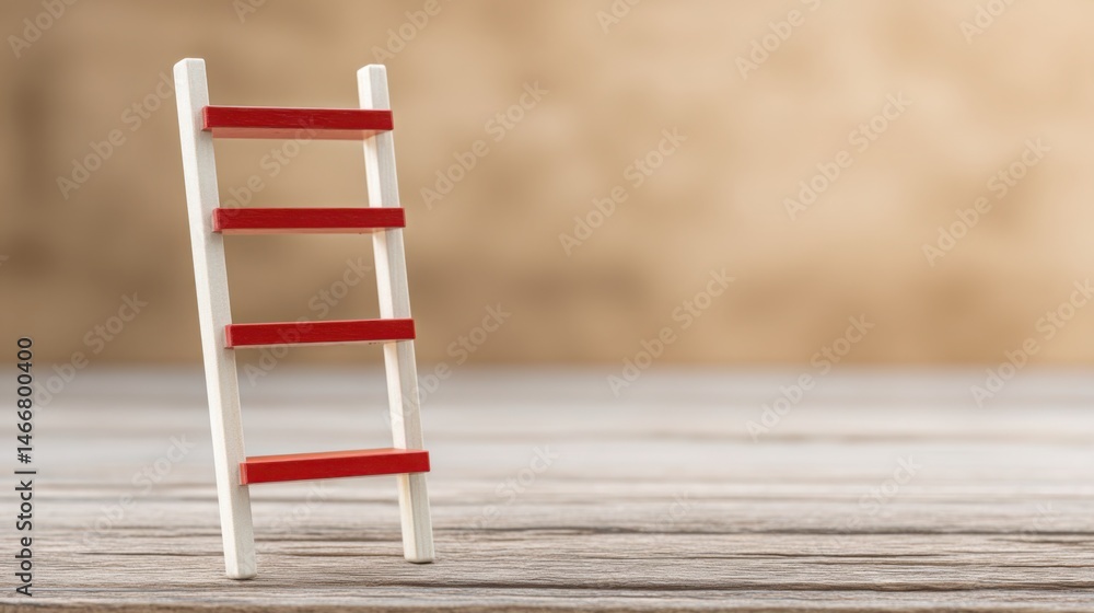 Poster visual representation of an awareness-level ladder icon depicting stepwise persuasion in consumer de