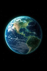 Naklejka premium Earths nighttime lights and global connections