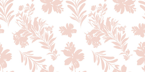 elegant floral pattern, beige flower background
