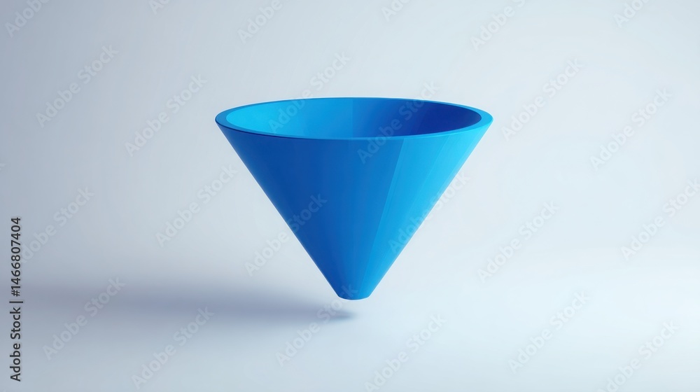 Poster data-aligned funnel icon concept illustrating behavior-based conversion strategies for enhanced mark