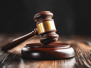 the judge's wooden hammer.