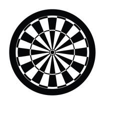 Obraz premium darts on Dartboard illustration vector art white background