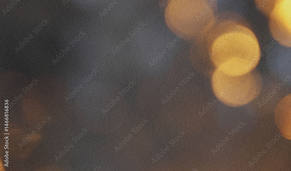 Poster blurred view of shiny lights on grey background. bokeh effect