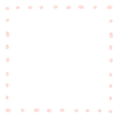 水彩風かわいい四角いフレーム　枠