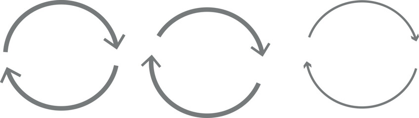 circle arrow icon set. Blue circular arrow icon, refresh, reload arrow icon symbol sign. Blue Reload vector icon set. repeat vector. restart or reset sign