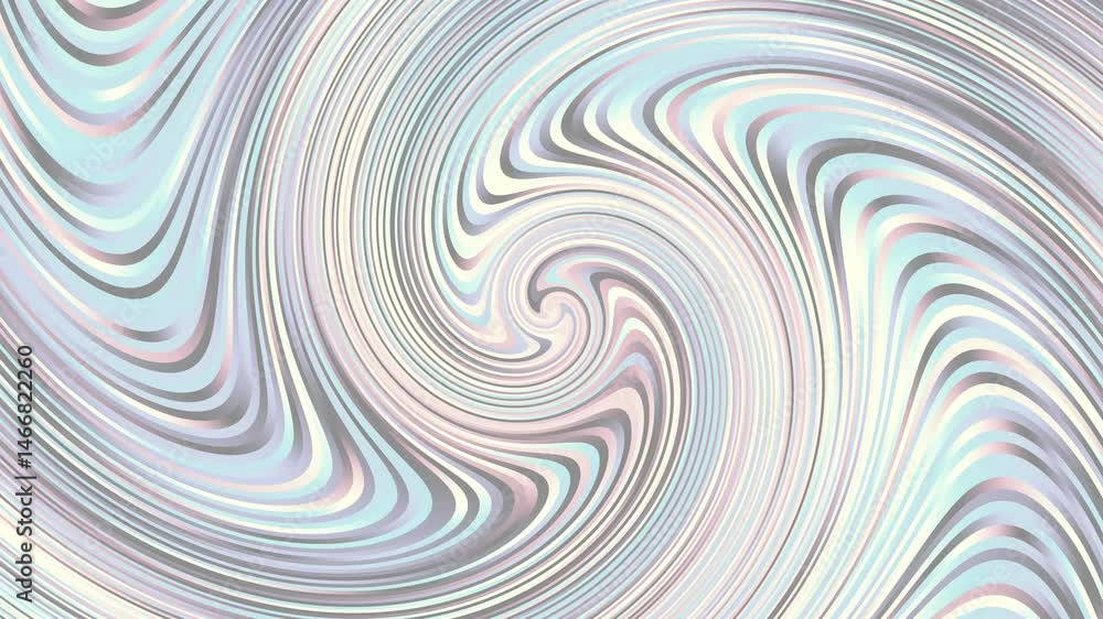 Poster Trendy swirl pattern background with gently moving swirling organic shapes in pastel colors. This abstract motion background animation is 4k