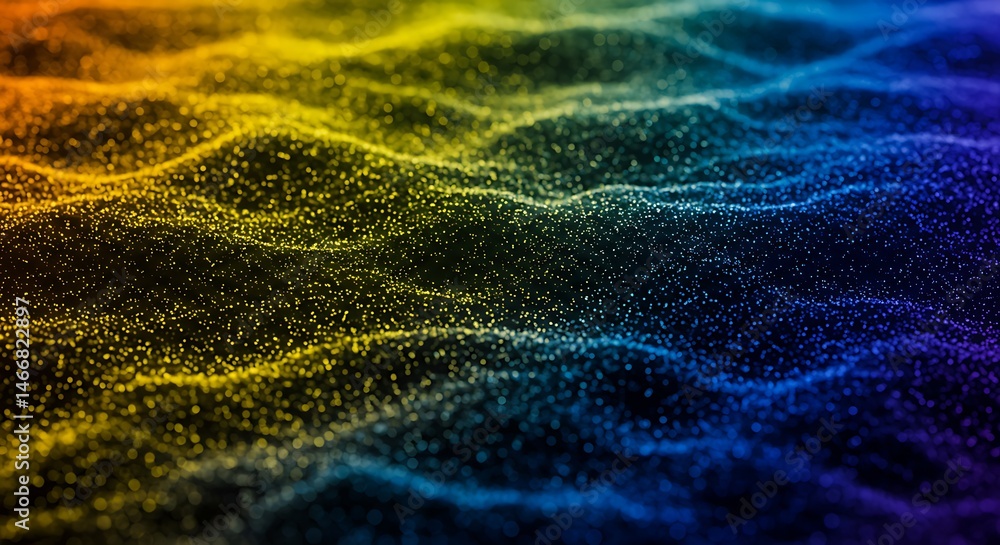 Poster abstract wave particle background