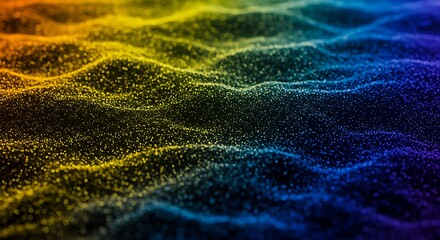 Naklejka premium Abstract Wave Particle Background