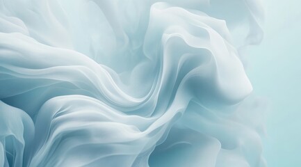 Obraz premium Abstract swirls of pale blue fabric