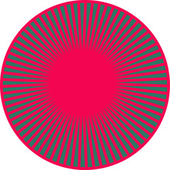 Abstract Pink and Green Striped Circular Design for Backgrounds and Graphics