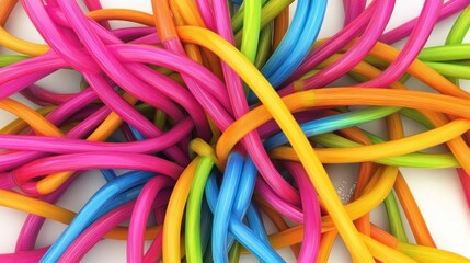 Vibrant Rainbow Tubes: A Symphony of Color and Form