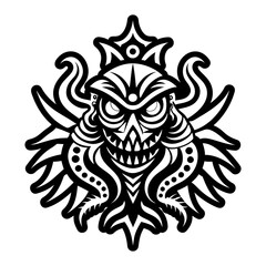 Obraz premium A solid style icon of sea creature tattoo