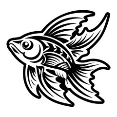 A filled style icon of fish symbol