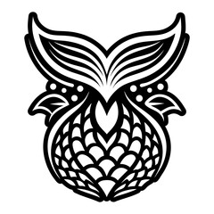 A filled style icon of mermaid tail tattoo