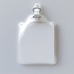 Obraz premium Clear plastic ID holder with blank insert