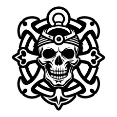 A filled style icon of skullcap symbol