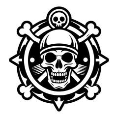 A solid style icon of dead symbol