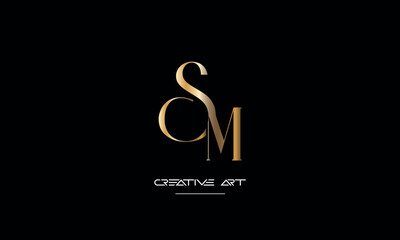 MS, SM, M, S abstract letters logo monogram