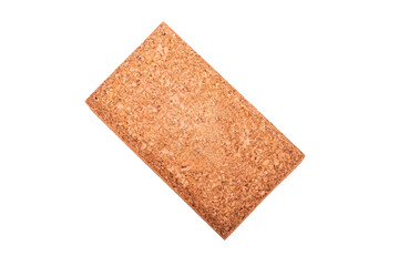 Natural cork block used for various applications in crafts and construction projects