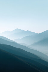 Fototapeta premium stunning mountain ridge in pakistan bathed in clear blue light showcasing dramatic contrasts