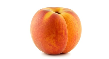 Ripe Peach Delight: A Juicy Close-Up on White