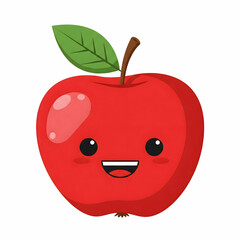Big apple with face
