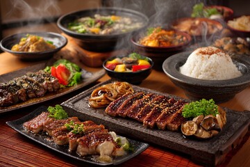 Obraz premium Authentic Traditional Japanese Food – Culinary Photography 